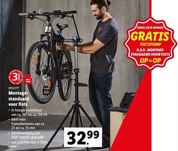 Promoties Montagestandaard voor fiets - Crivit - Geldig van 27/06/2022 tot 03/07/2022 bij Lidl