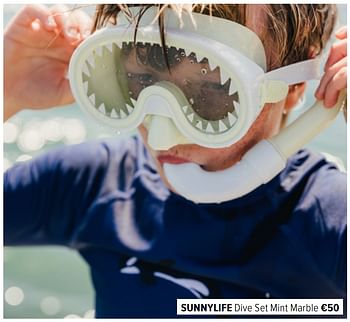 Promoties Sunnylife dive set mint marble - Sunny Life - Geldig van 15/06/2022 tot 12/07/2022 bij A.S.Adventure