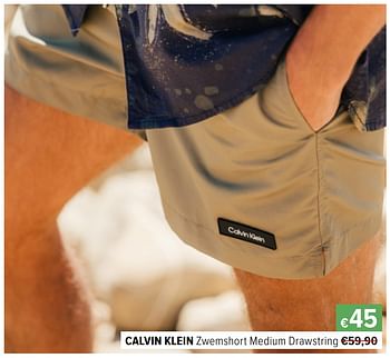 Promoties Calvin klein zwemshort medium drawstring - Calvin Klein - Geldig van 15/06/2022 tot 12/07/2022 bij A.S.Adventure