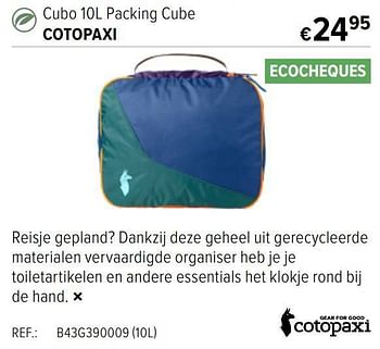 Promoties Cubo 10l packing cube cotopaxi - Cotopaxi - Geldig van 15/06/2022 tot 12/07/2022 bij A.S.Adventure