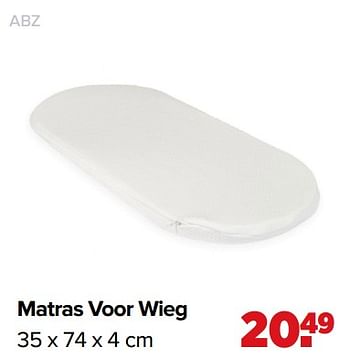 Promoties Abz matras voor wieg - ABZ - Geldig van 13/06/2022 tot 02/07/2022 bij Baby-Dump