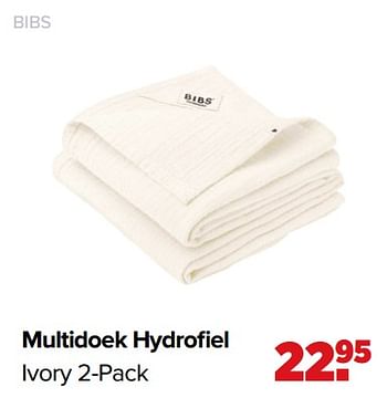 Promoties Bibs multidoek hydrofiel ivory - Bibs - Geldig van 13/06/2022 tot 02/07/2022 bij Baby-Dump