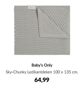 Promoties Baby’s only sky-chunky ledikantdeken - Baby's Only - Geldig van 14/06/2022 tot 18/07/2022 bij BabyPark