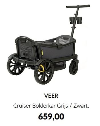 Promoties Veer cruiser bolderkar grijs - zwart - Veer - Geldig van 14/06/2022 tot 18/07/2022 bij BabyPark
