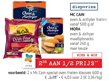 Promotions Mc cain special oven frieten klassiek - Mc Cain - Valide de 16/06/2022 à 29/06/2022 chez Spar (Colruytgroup)