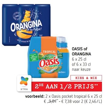Promotions Oasis pocket tropical - Oasis - Valide de 16/06/2022 à 29/06/2022 chez Spar (Colruytgroup)