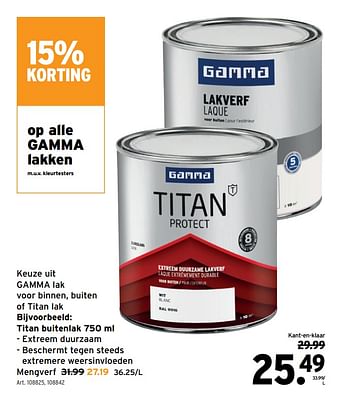 Promoties Titan buitenlak - Gamma - Geldig van 15/06/2022 tot 28/06/2022 bij Gamma