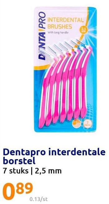 Promoties Dentapro interdentale borstel - Dentapro - Geldig van 15/06/2022 tot 21/06/2022 bij Action