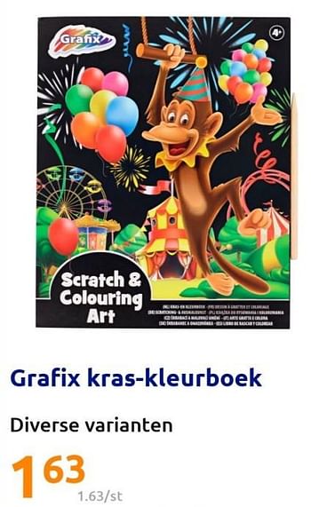 Promoties Grafix kras-kleurboek - Grafix - Geldig van 15/06/2022 tot 21/06/2022 bij Action