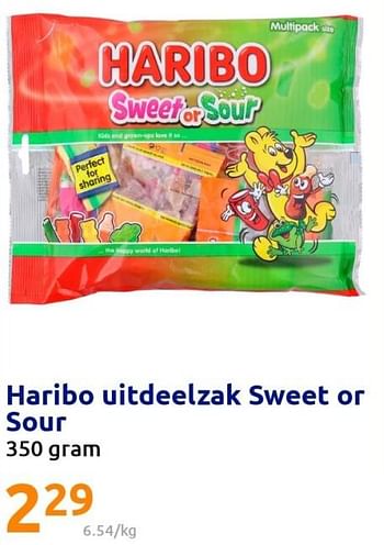 Promoties Haribo uitdeelzak sweet or sour - Haribo - Geldig van 15/06/2022 tot 21/06/2022 bij Action