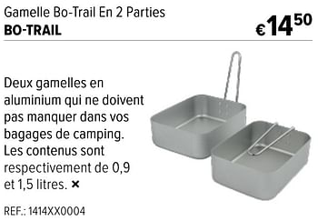 Promoties Gamelle bo-trail en 2 parties bo-trail - Huismerk - A.S.Adventure - Geldig van 15/06/2022 tot 12/07/2022 bij A.S.Adventure