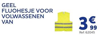 Promoties Geel fluohesje voor volwassenen - Huismerk - Auto 5  - Geldig van 15/06/2022 tot 16/08/2022 bij Auto 5