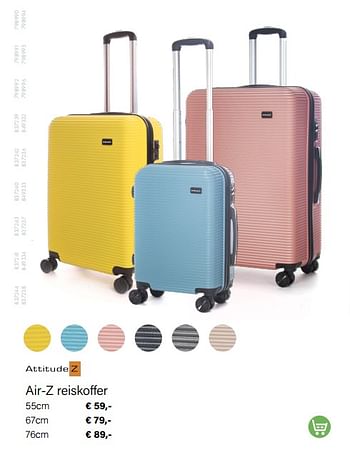 Promoties Air-z reiskoffer - Attitude - Geldig van 15/06/2022 tot 31/08/2022 bij Multi Bazar