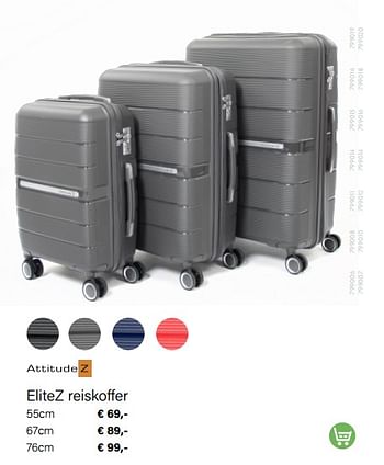 Promoties Elitez reiskoffer - Attitude - Geldig van 15/06/2022 tot 31/08/2022 bij Multi Bazar