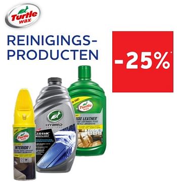 Promoties Reinigingsproducten -25% - Turtle wax - Geldig van 15/06/2022 tot 16/08/2022 bij Auto 5