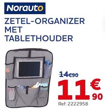 Promoties Zetel-organizer met tablethouder - Norauto - Geldig van 15/06/2022 tot 16/08/2022 bij Auto 5