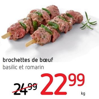 Promotions Brochettes de boeuf basilic et romarin - Produit Maison - Spar Retail - Valide de 16/06/2022 à 29/06/2022 chez Spar (Colruytgroup)