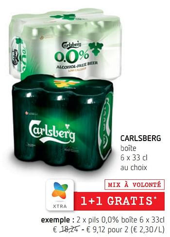 Promotions Carlsberg pils - Carlsberg Luxe - Valide de 16/06/2022 à 29/06/2022 chez Spar (Colruytgroup)