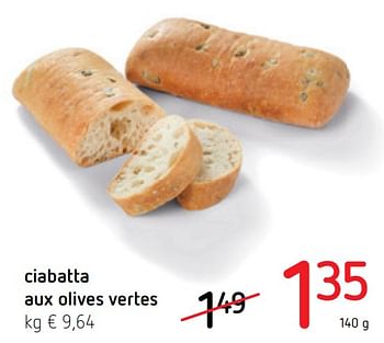 Promotions Ciabatta aux olives vertes - Produit Maison - Spar Retail - Valide de 16/06/2022 à 29/06/2022 chez Spar (Colruytgroup)