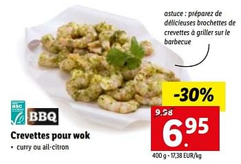 Promotions Crevettes pour wok - Produit maison - Lidl - Valide de 27/06/2022 à 03/07/2022 chez Lidl