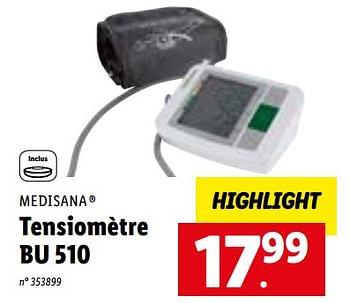 Promotions Medisana tensiomètre bu 510 - Medisana - Valide de 27/06/2022 à 03/07/2022 chez Lidl
