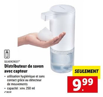Promotions Distributeur de savon avec capteur - SilverCrest - Valide de 27/06/2022 à 03/07/2022 chez Lidl