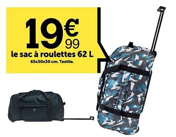 Promotions Le sac à roulettes - Produit Maison - Centrakor - Valide de 13/06/2022 à 26/06/2022 chez Centrakor