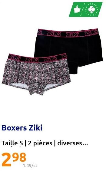 Promotions Boxers ziki - Ziki - Valide de 15/06/2022 à 21/06/2022 chez Action