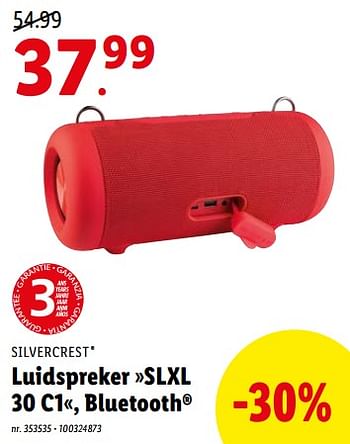 Promotions Luidspreker slxl 30 c1bluetooth - SilverCrest - Valide de 27/06/2022 à 03/07/2022 chez Lidl