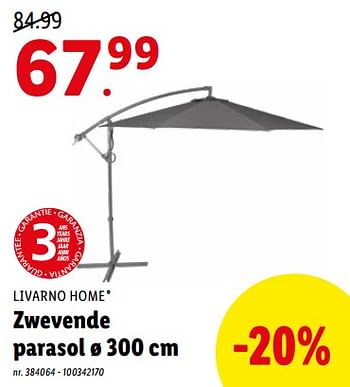 Promotions Zwevende parasol - Livarno - Valide de 27/06/2022 à 03/07/2022 chez Lidl