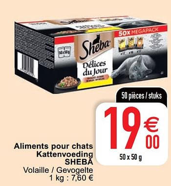 Promotions Aliments pour chats kattenvoeding sheba - Sheba - Valide de 21/06/2022 à 04/07/2022 chez Cora