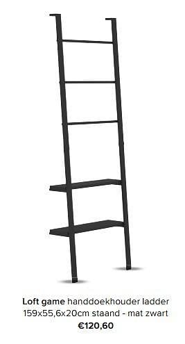 Promoties Loft game handdoekhouder ladder - Allibert - Geldig van 01/06/2022 tot 31/08/2022 bij Euro Shop