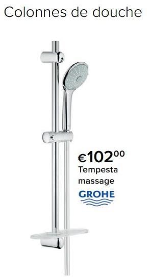 Promoties Colonnes de douche tempesta massage - Grohe - Geldig van 01/06/2022 tot 31/08/2022 bij Euro Shop