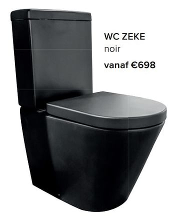 Promotions Wc zeke noir - Produit Maison - Euroshop - Valide de 01/06/2022 à 31/08/2022 chez Euro Shop