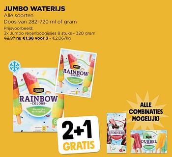 Promoties Jumbo regenboogijsjes - Huismerk - Jumbo - Geldig van 22/06/2022 tot 28/06/2022 bij Jumbo