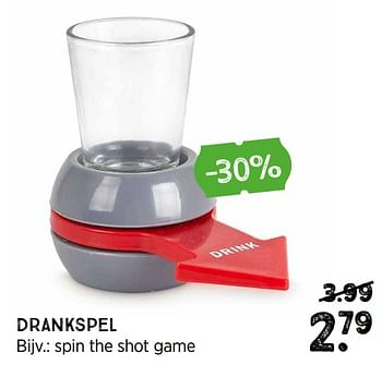 Promoties Drankspel spin the shot game - Huismerk - Xenos - Geldig van 01/07/2022 tot 10/07/2022 bij Xenos
