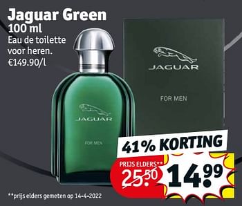 Promoties Jaguar green edt - Jaguar - Geldig van 21/06/2022 tot 26/06/2022 bij Kruidvat