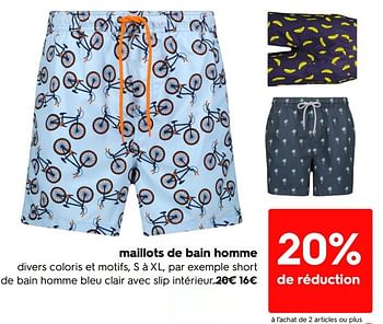Promotions Maillots de bain homme - Produit maison - Hema - Valide de 20/06/2022 à 26/06/2022 chez Hema