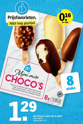Promotions Ah choco’s mini mix - Produit Maison - Albert Heijn - Valide de 20/06/2022 à 26/06/2022 chez Albert Heijn