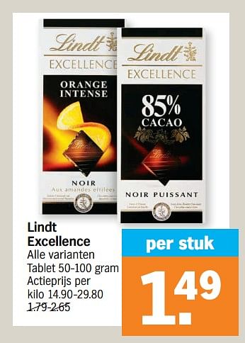 Promoties Lindt excellence - Lindt - Geldig van 20/06/2022 tot 26/06/2022 bij Albert Heijn