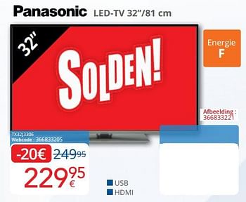 Promoties Panasonic led-tv tx32j330e - Panasonic - Geldig van 01/07/2022 tot 31/07/2022 bij Eldi