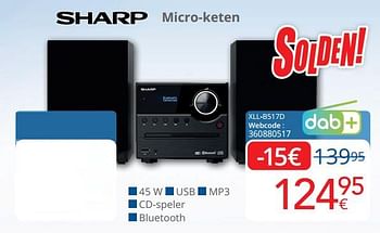 Promoties Sharp micro-keten xll-b517d - Sharp - Geldig van 01/07/2022 tot 31/07/2022 bij Eldi