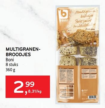Promoties Multigranenbroodjes boni - Boni - Geldig van 29/06/2022 tot 12/07/2022 bij Alvo