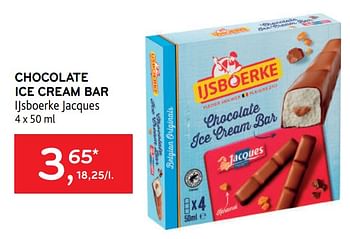 Promotions Chocolate ice cream bar ijsboerke jacques - Ijsboerke - Valide de 29/06/2022 à 12/07/2022 chez Alvo