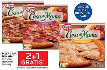 Promoties Pizza casa di mama dr. oetker 2+1 gratis - Dr. Oetker - Geldig van 29/06/2022 tot 12/07/2022 bij Alvo