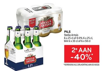 Promoties Pils stella artois 2e aan -40% - Stella Artois - Geldig van 29/06/2022 tot 12/07/2022 bij Alvo
