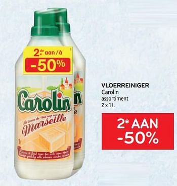 Promoties Vloerreiniger carolin 2e aan -50% - Carolin - Geldig van 29/06/2022 tot 12/07/2022 bij Alvo