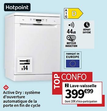Promotions Lave-vaisselle hotpoint hcfc3b+34w - Hotpoint - Valide de 07/06/2022 à 04/07/2022 chez Conforama
