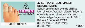 Promoties Set van 3 teen--vingerbeschermers - Epitact - Geldig van 17/06/2022 tot 15/12/2022 bij Damart