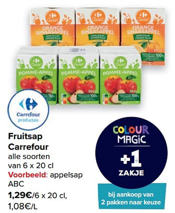 Promoties Appelsap abc - Huismerk - Carrefour  - Geldig van 22/06/2022 tot 27/06/2022 bij Carrefour